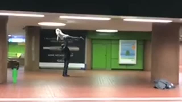 Dirty dancing on the subway platform