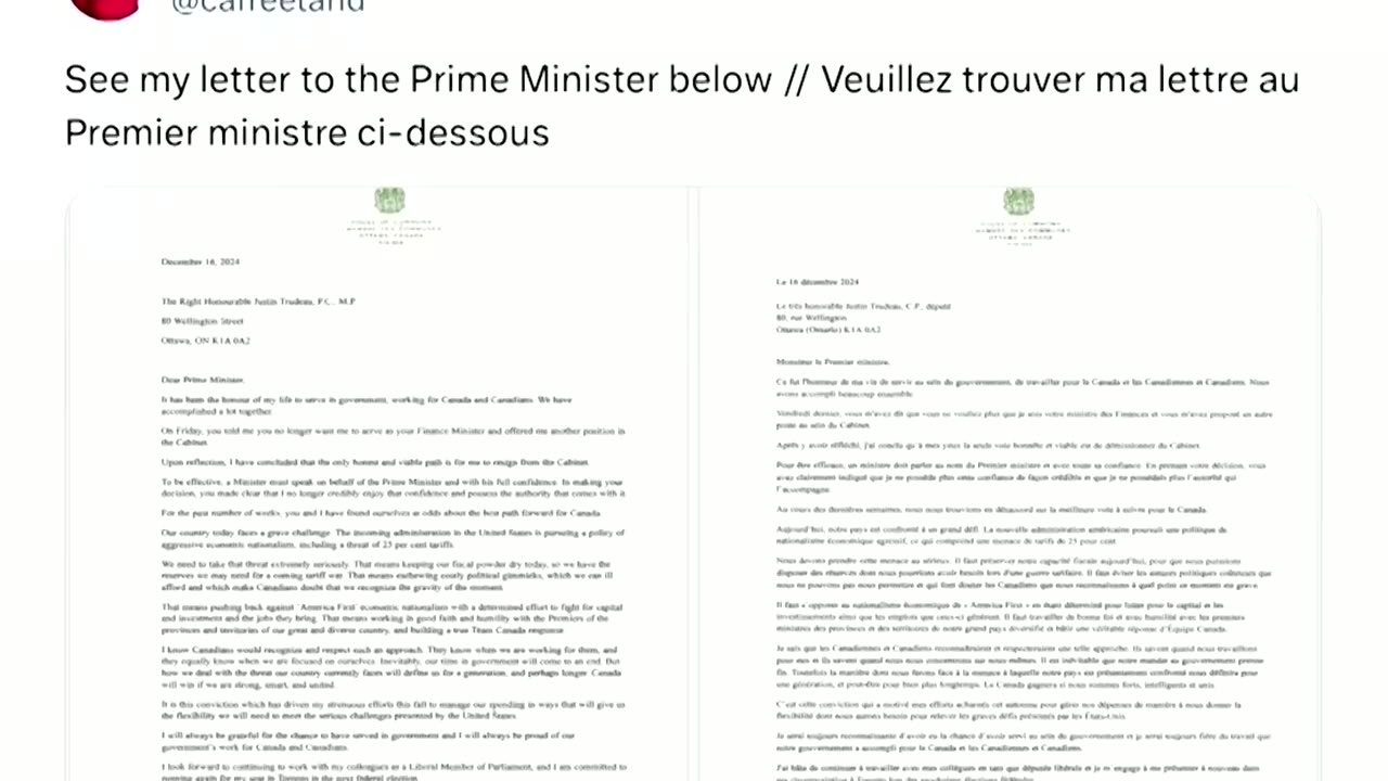 Canada's Trudeau loses key ally as finance minister resigns | REUTERS