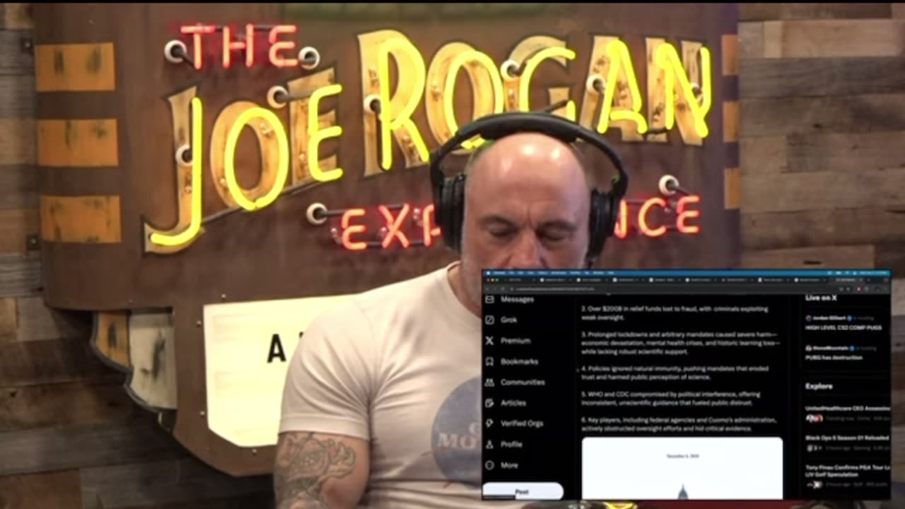 Joe Rogan Highlights House Committee's New 500-Page COVID-19 Report