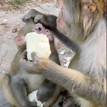 Angry mother monkey