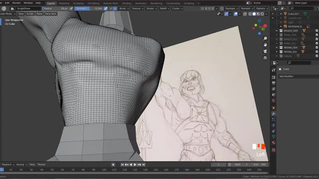 Blender Escultura He-man 06