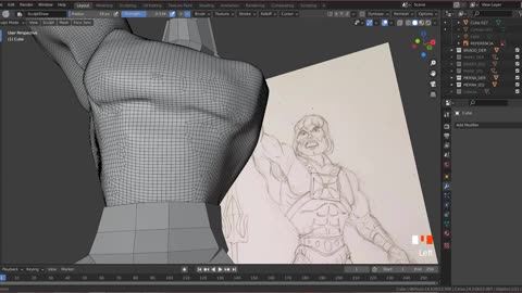 Blender Escultura He-man 06