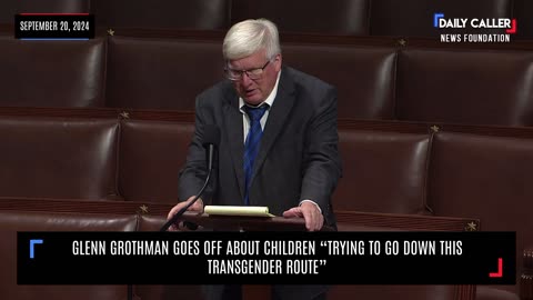 Glenn Grothman Goes Off About Children 'Trying To Go Down This Transgender Route'