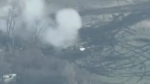 A Russian BMP 2 infantry fighting vehicle was destroyed the Ukrainian army in the East