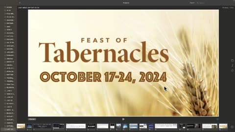 THE GREAT 8TH DAY OF TABERNACLES - WATCHING OCTOBER 23-26, 2024