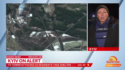 russia attacks Ukraine TV tower