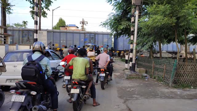 Crossing the Train & people's are waiting..