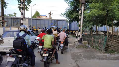 Crossing the Train & people's are waiting..