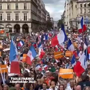 THE PARIS FRANCE PEOPLE PROTEST.