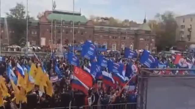 Mass rallies are held throughout Russia in support of referendums in the liberated territories