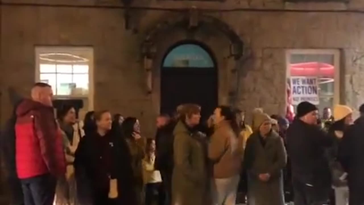 Ireland: Protest outside Roscrea Garda station after a Coudenhove importee tried to rape a mother.