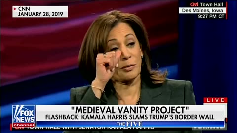 Kamala Harris — who relentlessly trashed President Trump’s border wall