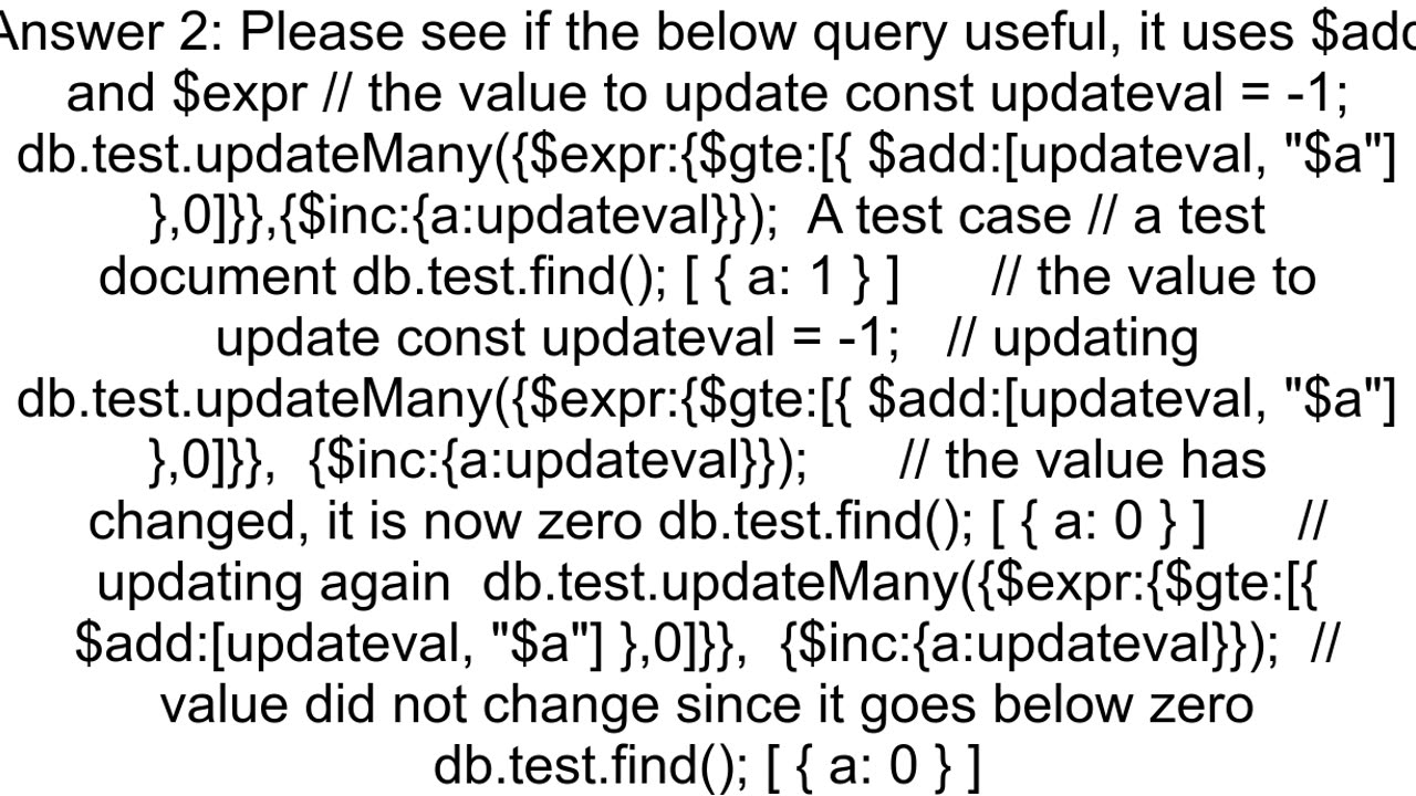 Decrement value MongoDB prevent negative number