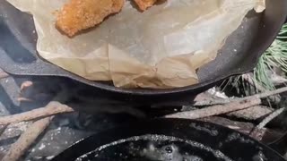 Make KFC food in the forest