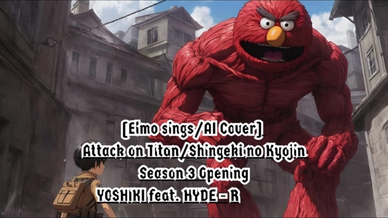 [Elmo sings/AI Cover] Attack on Titan/Shingeki no Kyojin Season 3 OP YOSHIKI feat. HYDE - Red Swan