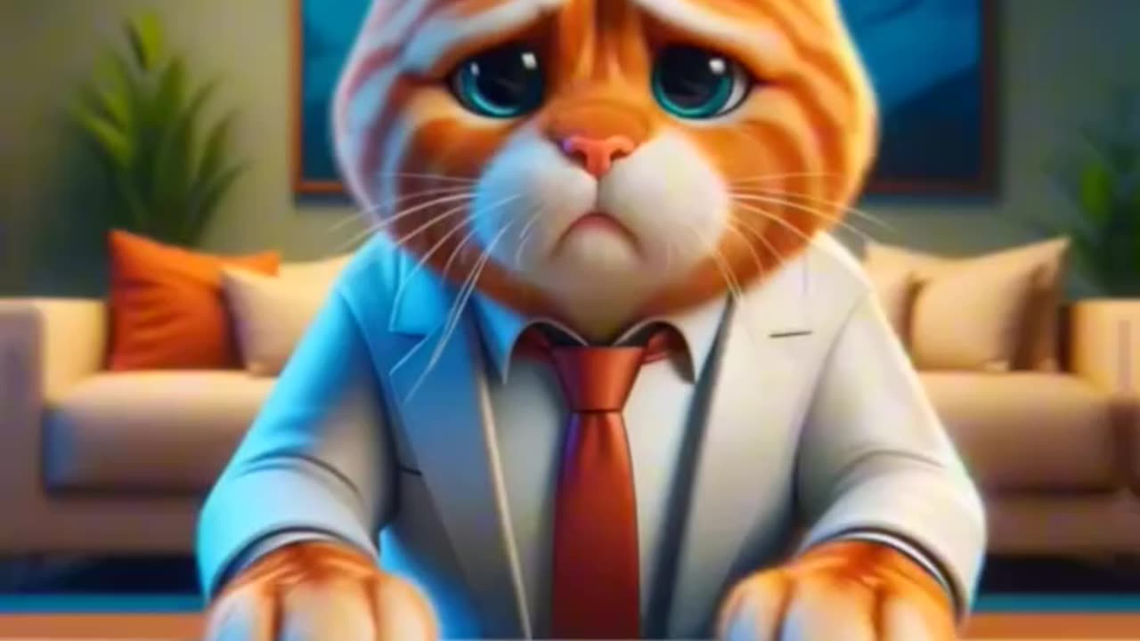 A cat doctor feels sad because his patient hasn't woken up from the coma.