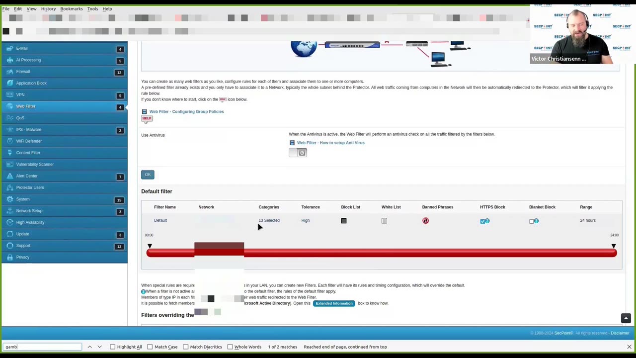 SecPoint Protector UTM Firewall - Advanced Web Filtering & Active Directory Integration