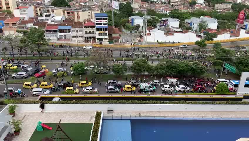 Protesta autopista a Floridablanca