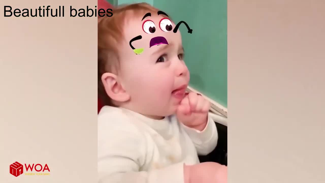 Baby cute reaction