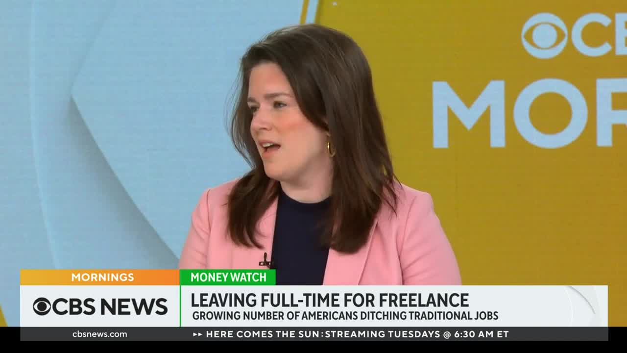 MoneyWatch_ Growing number of Americans leaving full-time jobs for freelance wor