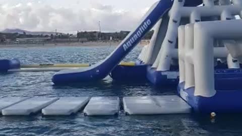 Falling Down a Water Slide Face First