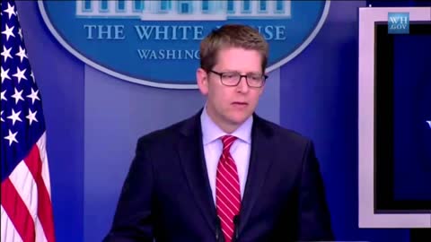 WH Press Secretary Jay Carney covering for the Ukrainians use of force, April 2014