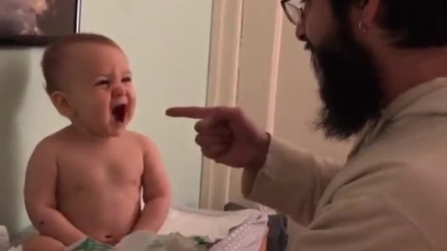 adorable cute baby singing McDonald's