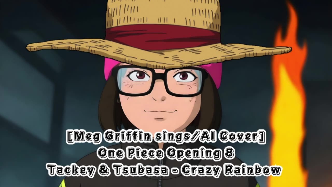 [Meg Griffin sings/AI Cover] One Piece Opening 8 Tackey and Tsubasa - Crazy Rainbow