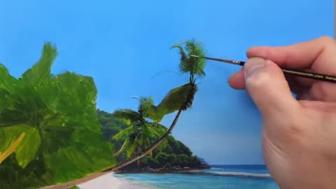 Painting a Tropical Beach Time Lapse