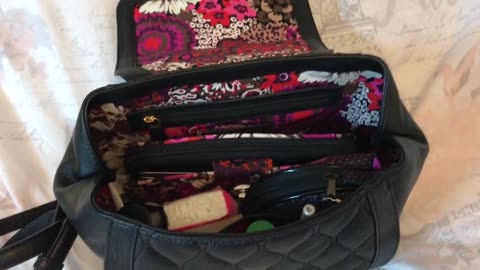 What's in my Vera bradley Quilted Mini Stella Satchel Bag