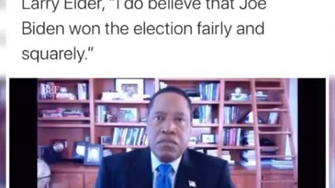 Larry Elder says Biden won the 2020 election.