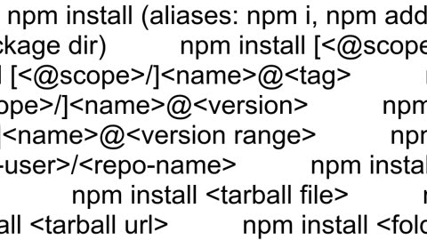 What is the difference betweene 39npm i39 and 39npm install39