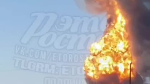 Incredible Explosion at Already Burning Oil Depot in Rostov