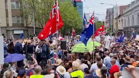 Melbourne Australia back on the streets and they are serious “WE SAY NO”