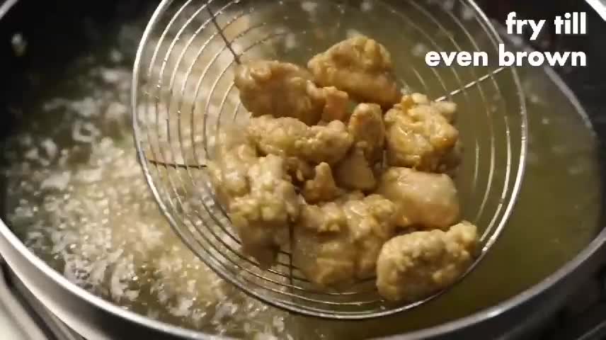 Fry The Chicken Until Golden Brown