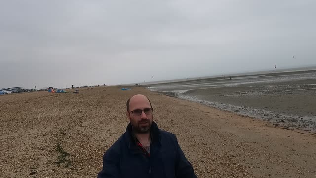 On a windy day at tichfield haven. Poor audio.