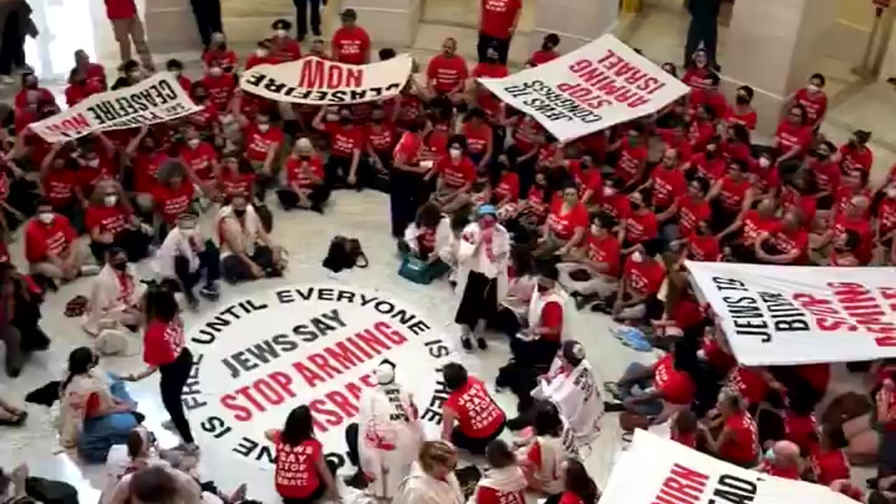 Pro Hamas Rioters Occupying U.S. Capitol Building Following\During Violent Riots Outside(07.24.24)