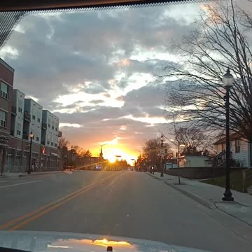 Look Amazing View Sun Going Down