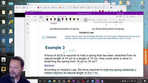 Section 6-4-Hooke's Law problem (Springs)