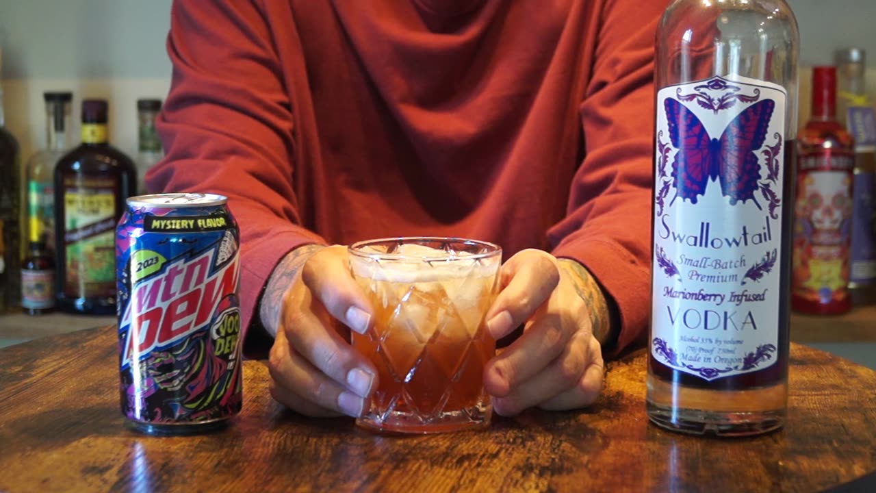 Swallowtail Marionberry Infused Vodka & Mtn Dew Voo Dew Mystery Flavor 2023