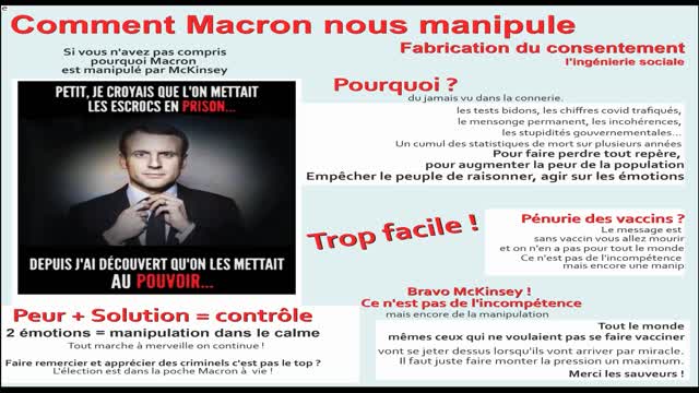 Crise sanitaire : comment Macron nous manipule?
