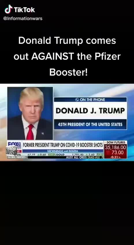 TRUMP COMES OUT AGAINST THE BOOSTER