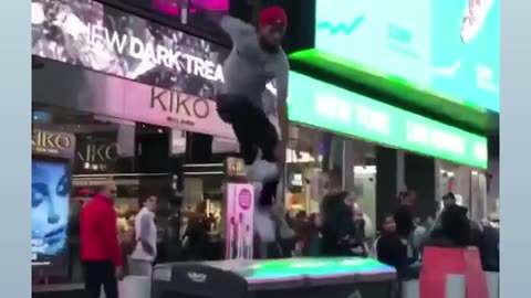 Dance video time square road