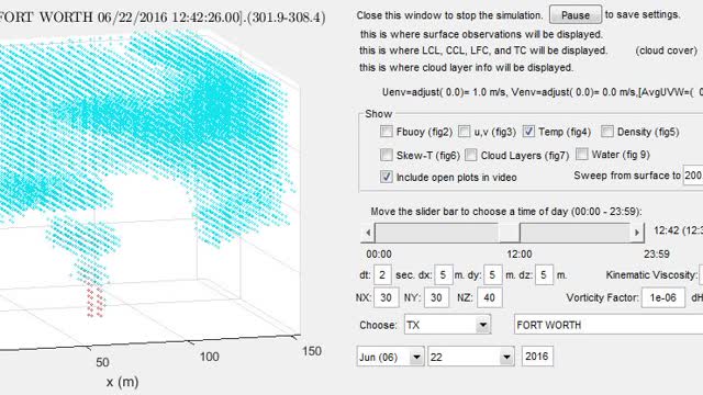 surface heat plume in Navier-Stokes 3d simulation