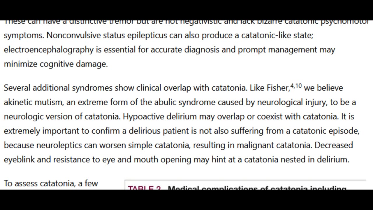 Two Lesser Known Common Symptoms of Catatonia