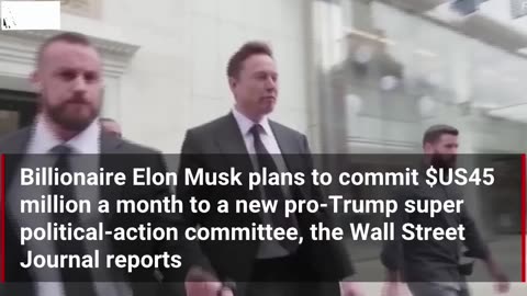 Elon Musk has said he plans to commit around $45 million a month to Trump #news #viral