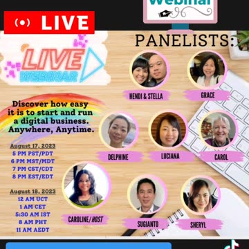 Live complimentary webinar