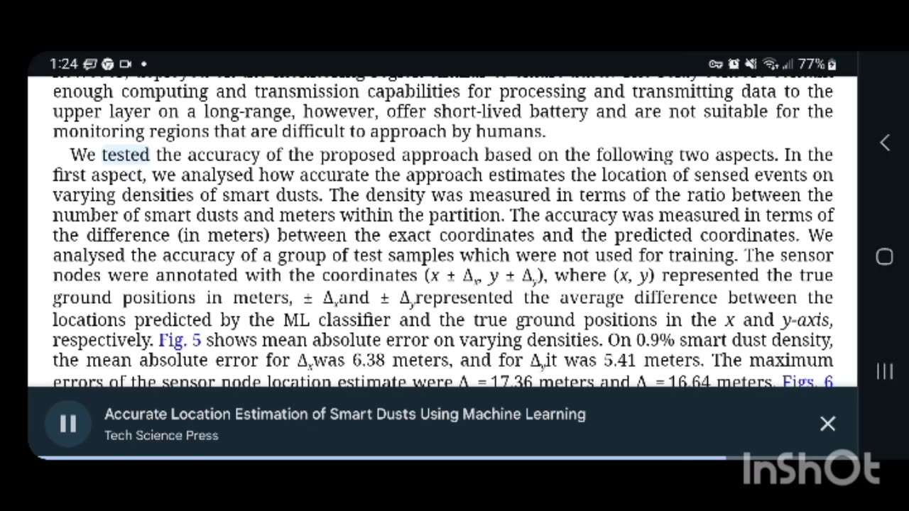 Accurate Location Estimation of Smart Dusts Using Machine Learning 2021