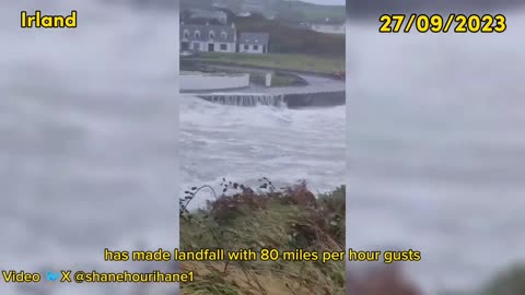 First Footage of Storm Agnes! High Winds Hit Ireland and England 2023!