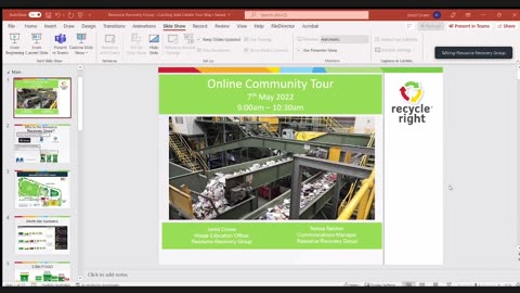 Online Recycling Facility Tour Canning Vale Centre April 2022